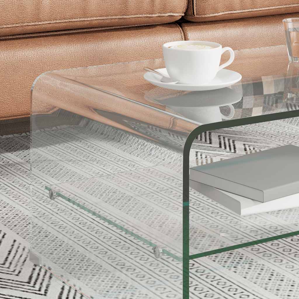 Coffee Table | Clear | Tempered safety glass | Compact | Coffee Table