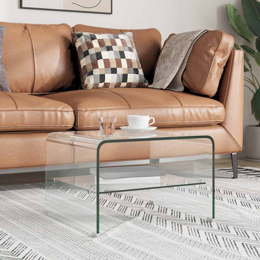 Coffee Table | Clear | Tempered safety glass | Compact | Coffee Table