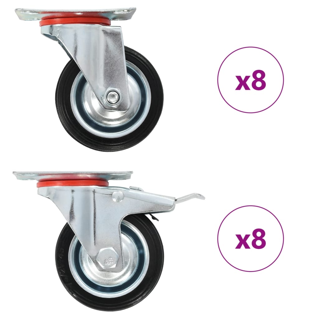 16 pcs Swivel Casters 75 mm