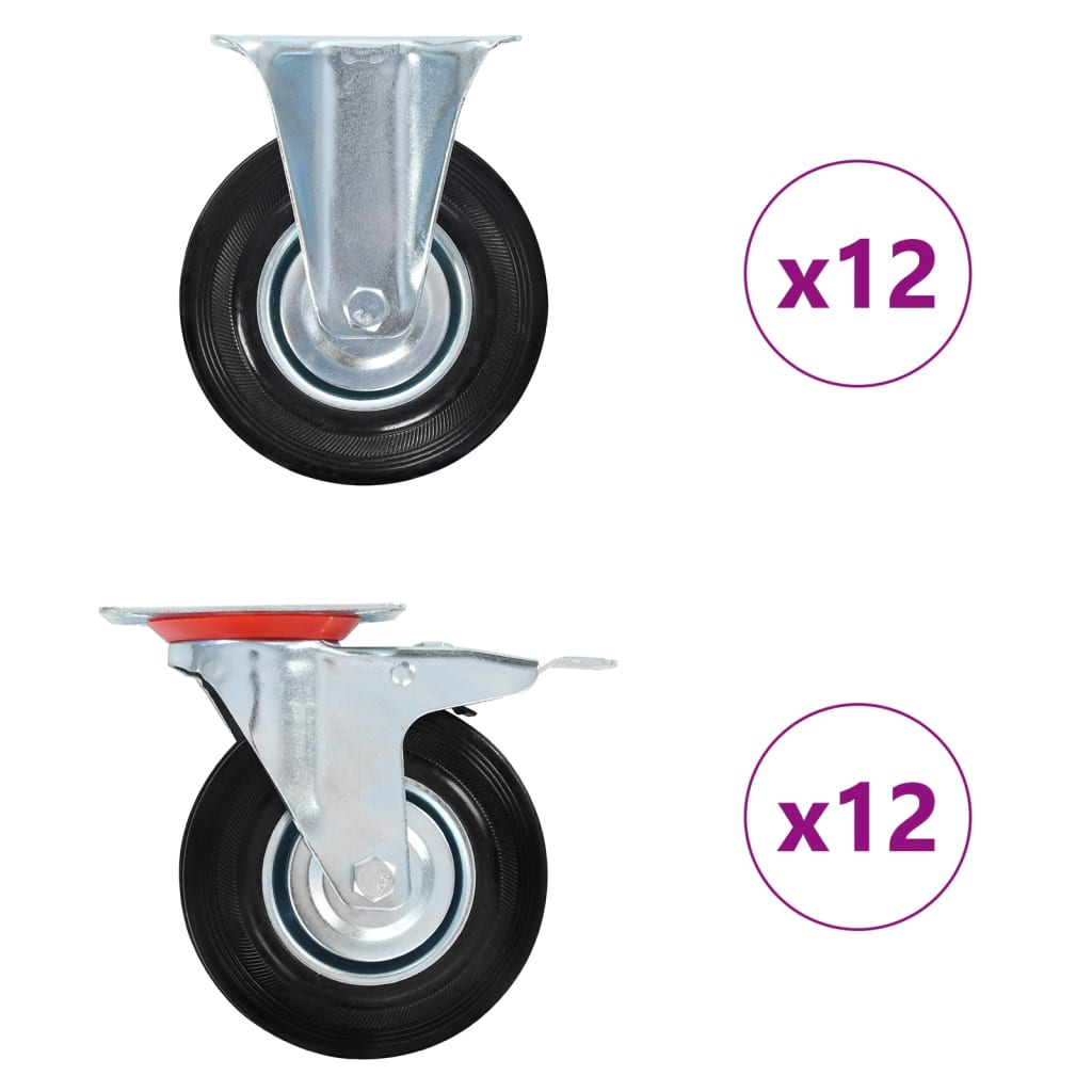 24 pcs Casters 125 mm