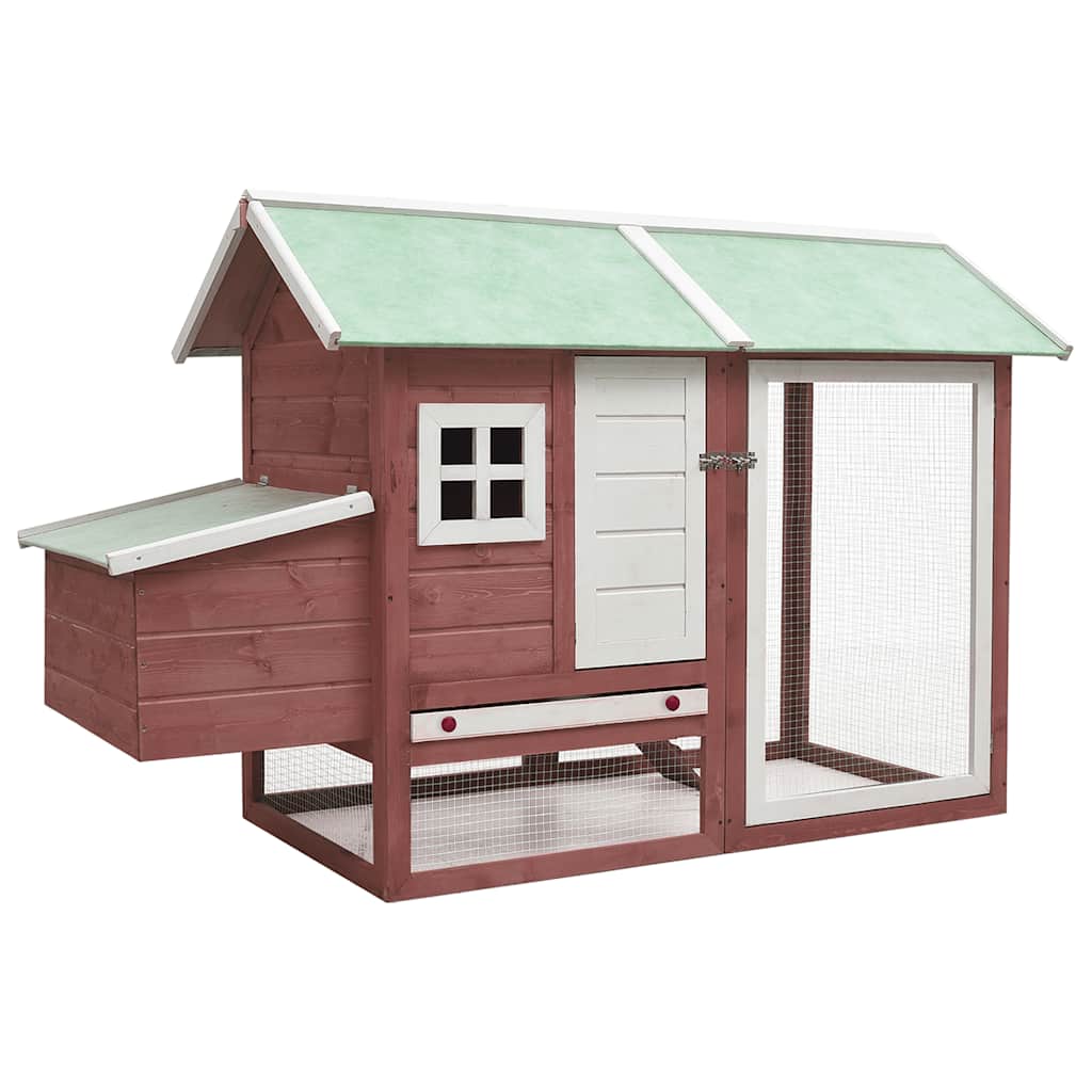 Chicken Cage Mocha 170x81x110 cm Solid Pine & Fir Wood