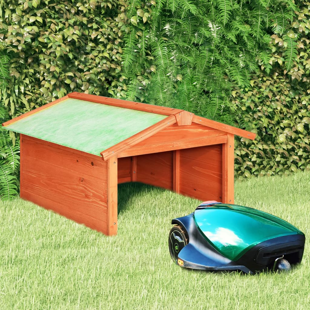 Lawn Mower Garage | Brown, Green | Solid Firwood, Plywood | Medium