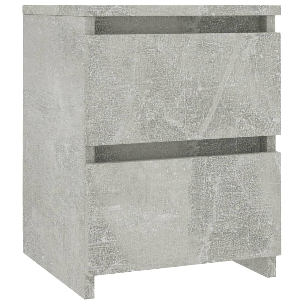 800521 vidaXL Bedside Cabinet Concrete Grey 30x30x40 cm Engineered Wood