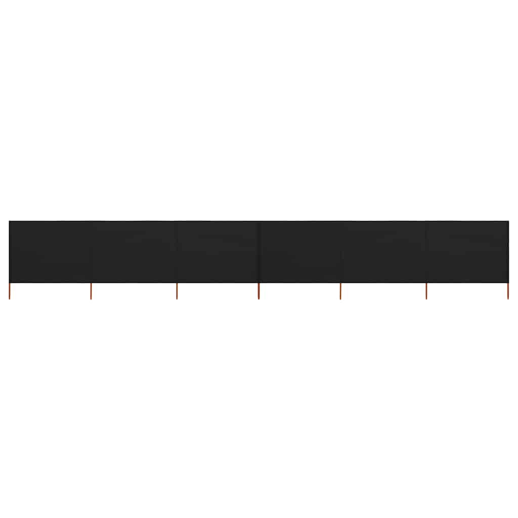 47178 vidaXL 6-panel Wind Screen Fabric 800x120 cm Black