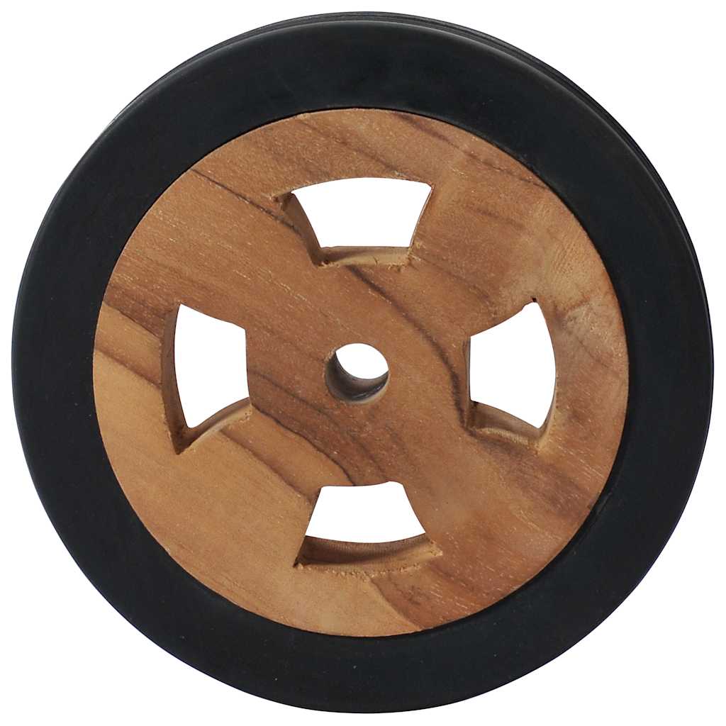 Sunlounger Spare Wheel | Brown | Teak Wood, Rubber | Standard | Durable