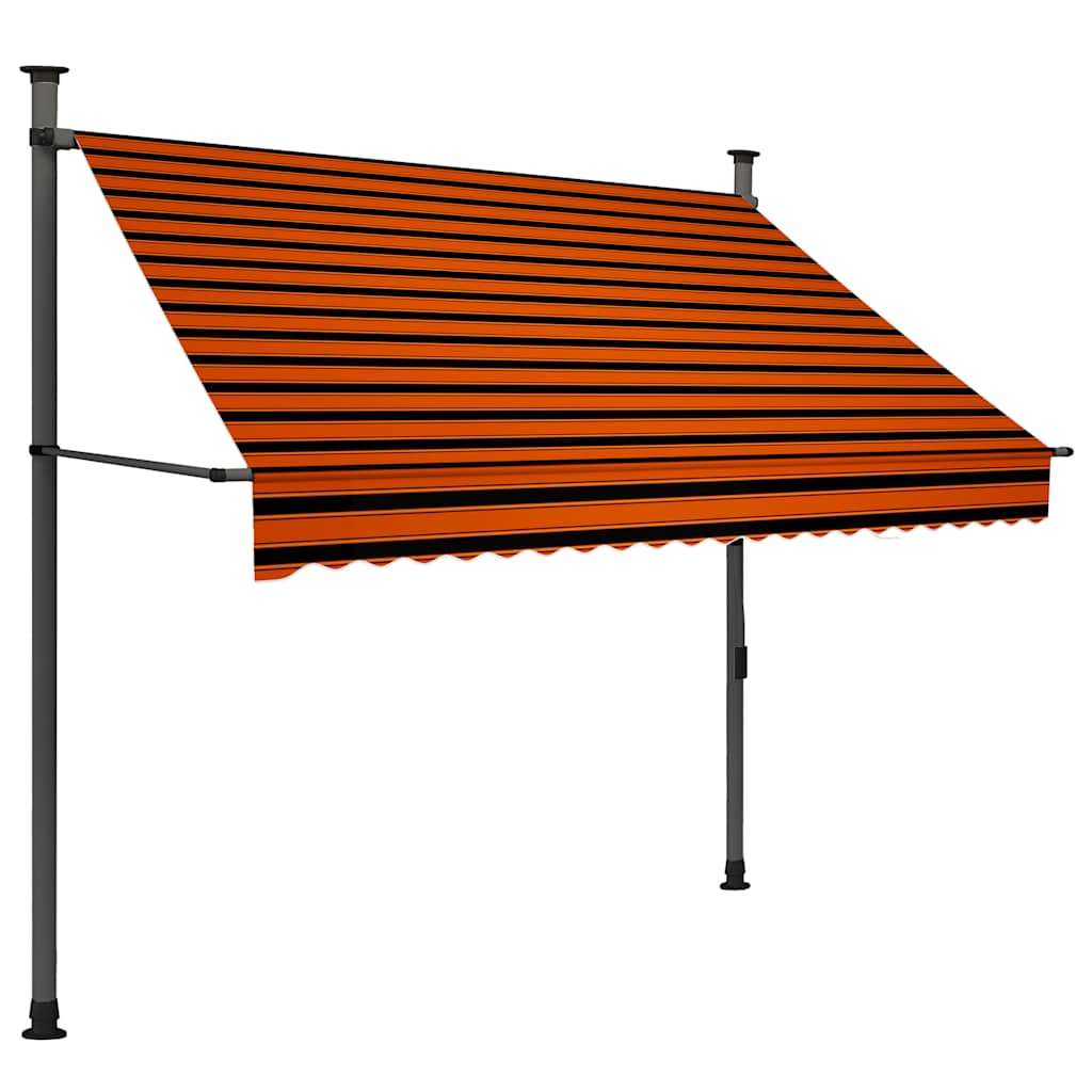 Retractable Awning | Orange and Brown