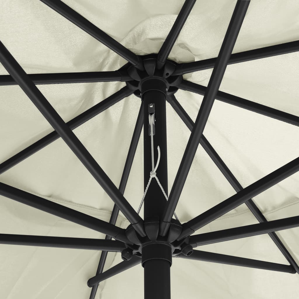 Garden Parasol | Sand White | Polyester, Metal | Large