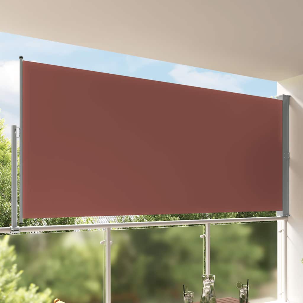 Patio Retractable Side Awning 160x300 cm Brown