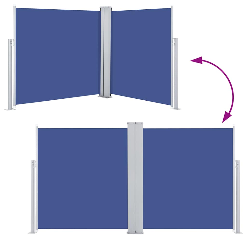 Retractable Side Awning Blue 100x600 cm