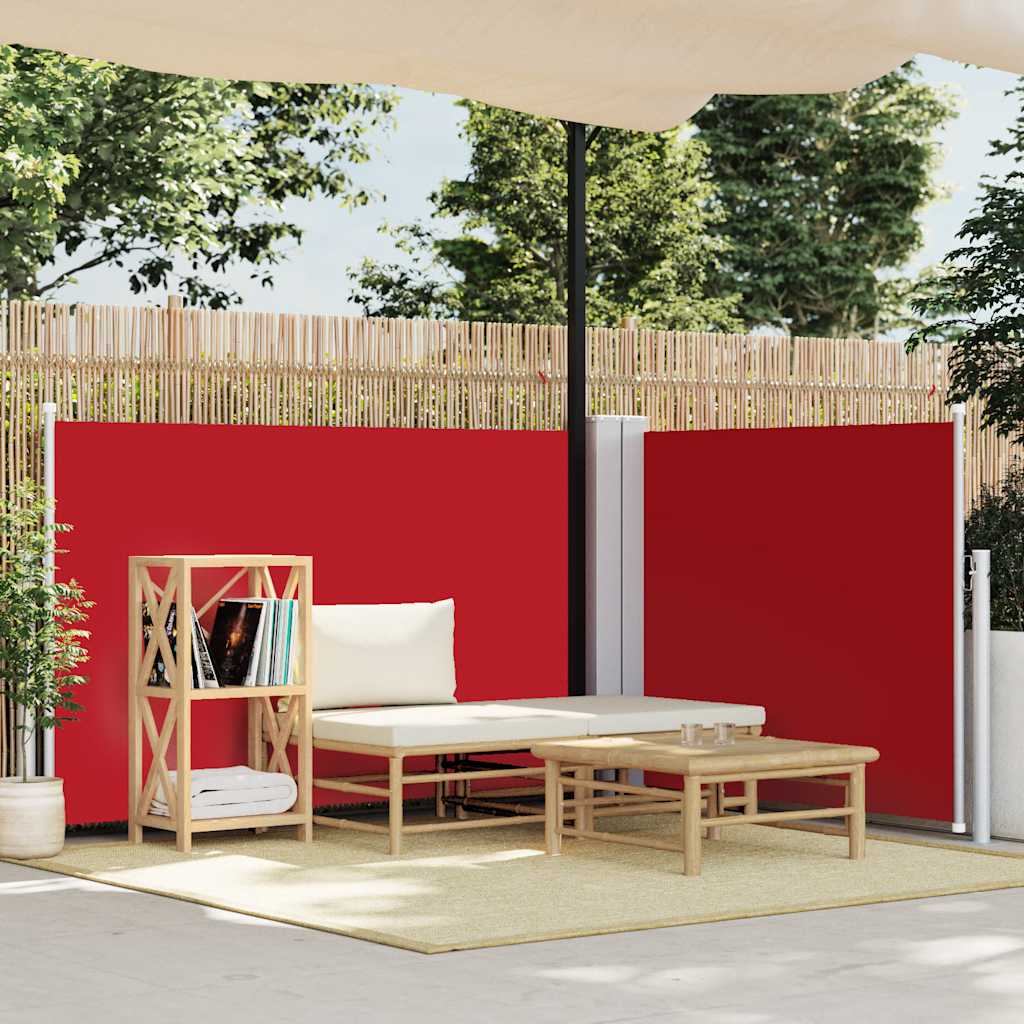 Retractable Side Awning Red 100x600 cm