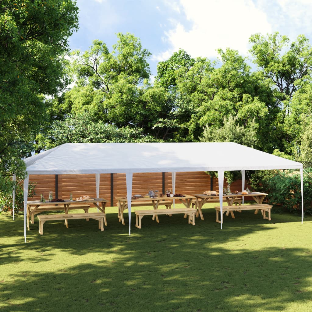 Party Tent | White | Polyethylene roof, Iron frame | Large | Durable
