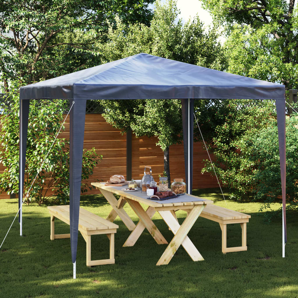 Partytent | Blue | Polyethylene, Iron | Large |  UV-resistant materials