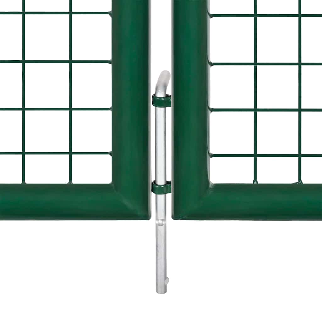 Mesh Garden Gate Steel 400x75 cm Green