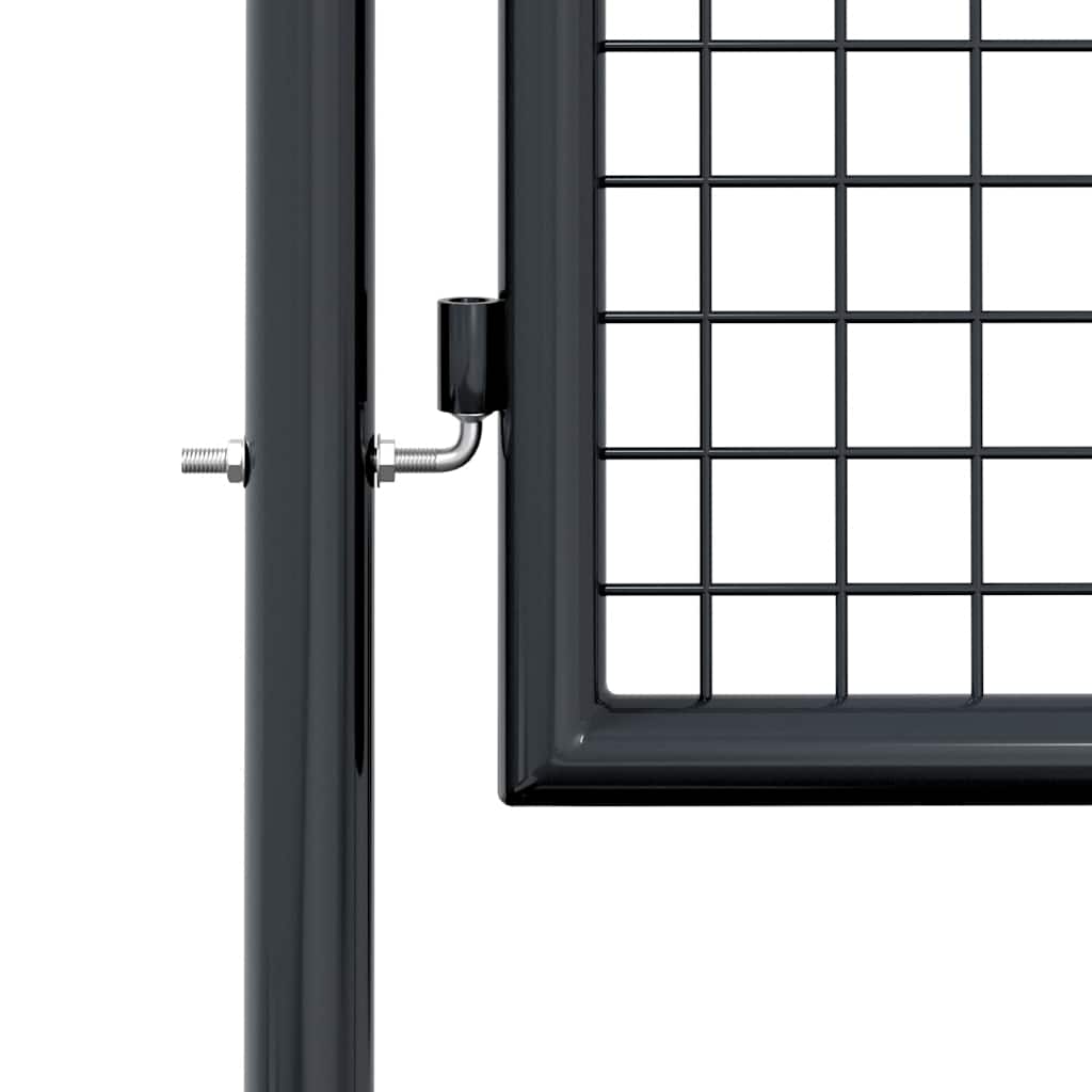 Mesh Garden Gate Galvanised Steel 100x150 cm Grey