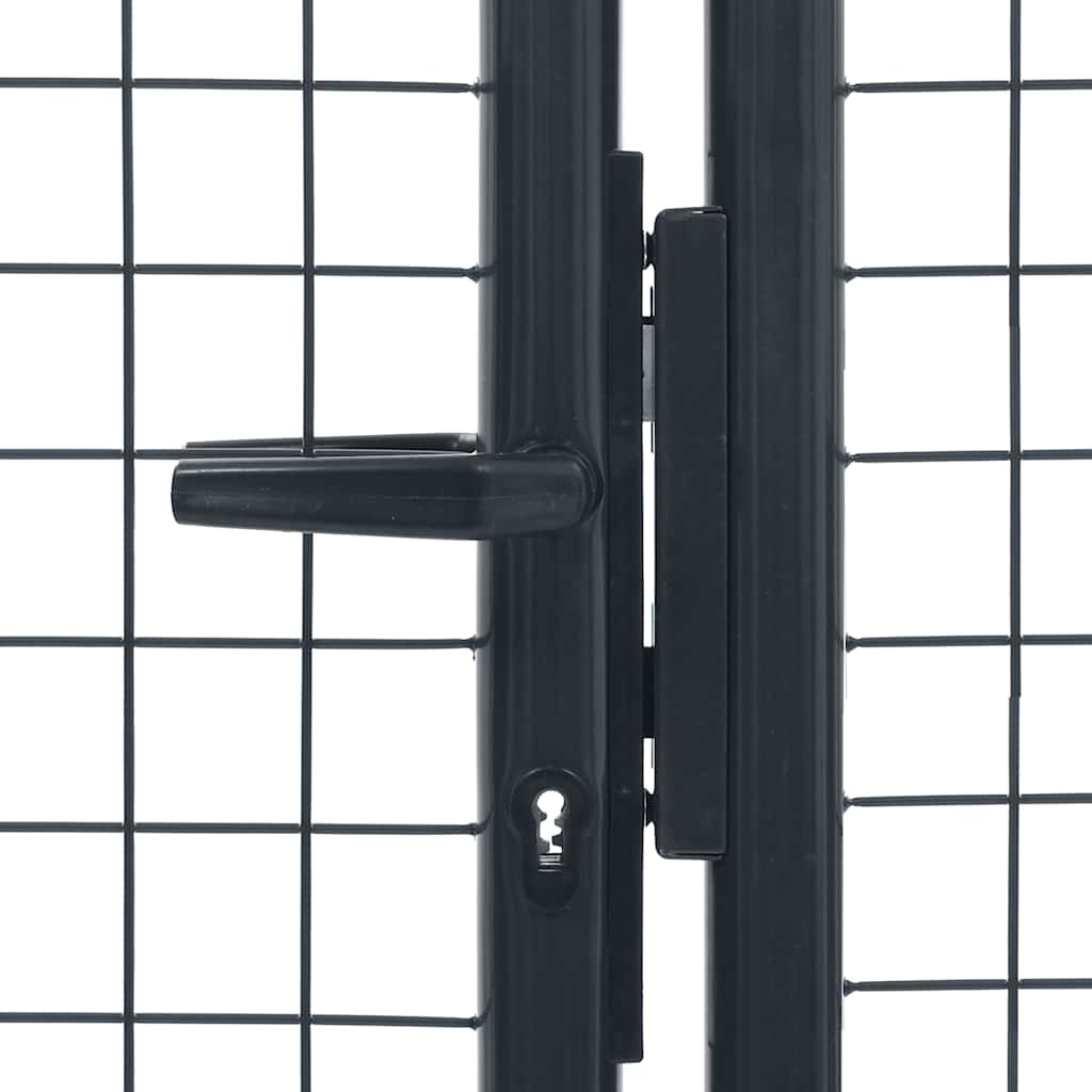 Mesh Garden Gate Galvanised Steel 400x100 cm Grey