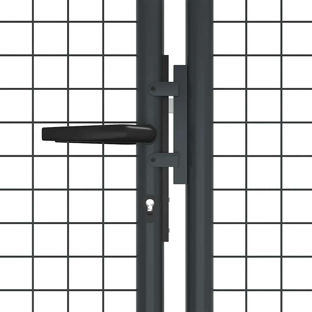Mesh Garden Gate Galvanised Steel 400x125 cm Grey