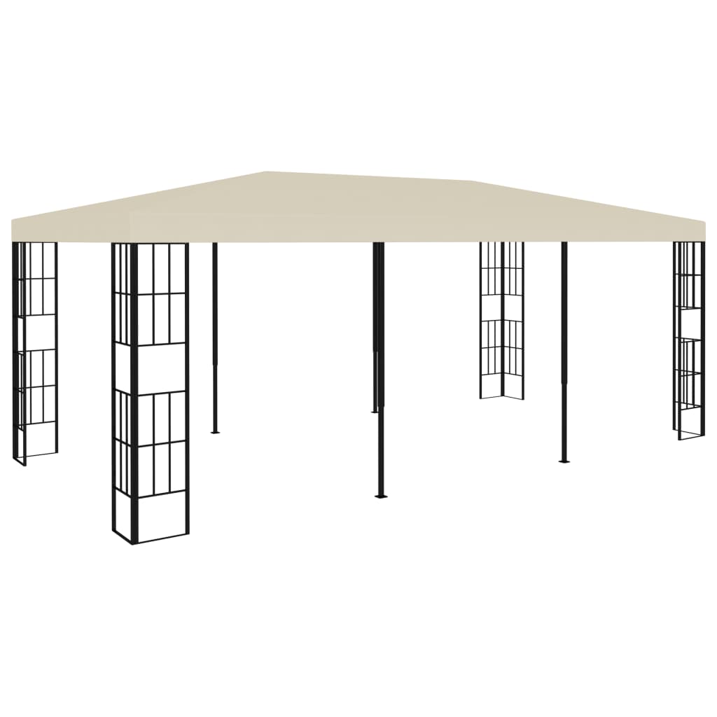 Gazebo | Cream and Black | Polyester, Steel | Large | Durable | Gazebo