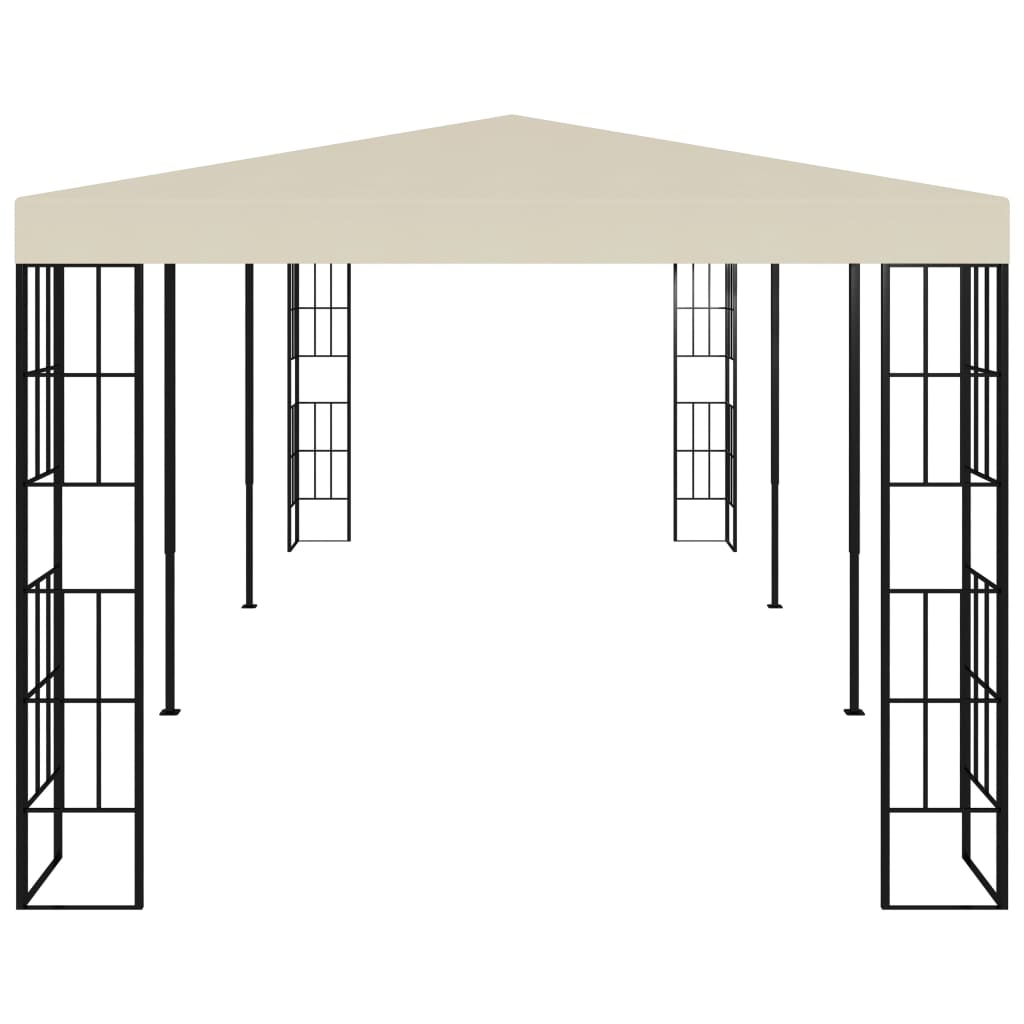 Gazebo | Cream and Black | Polyester, Steel | Large | Durable | Gazebo