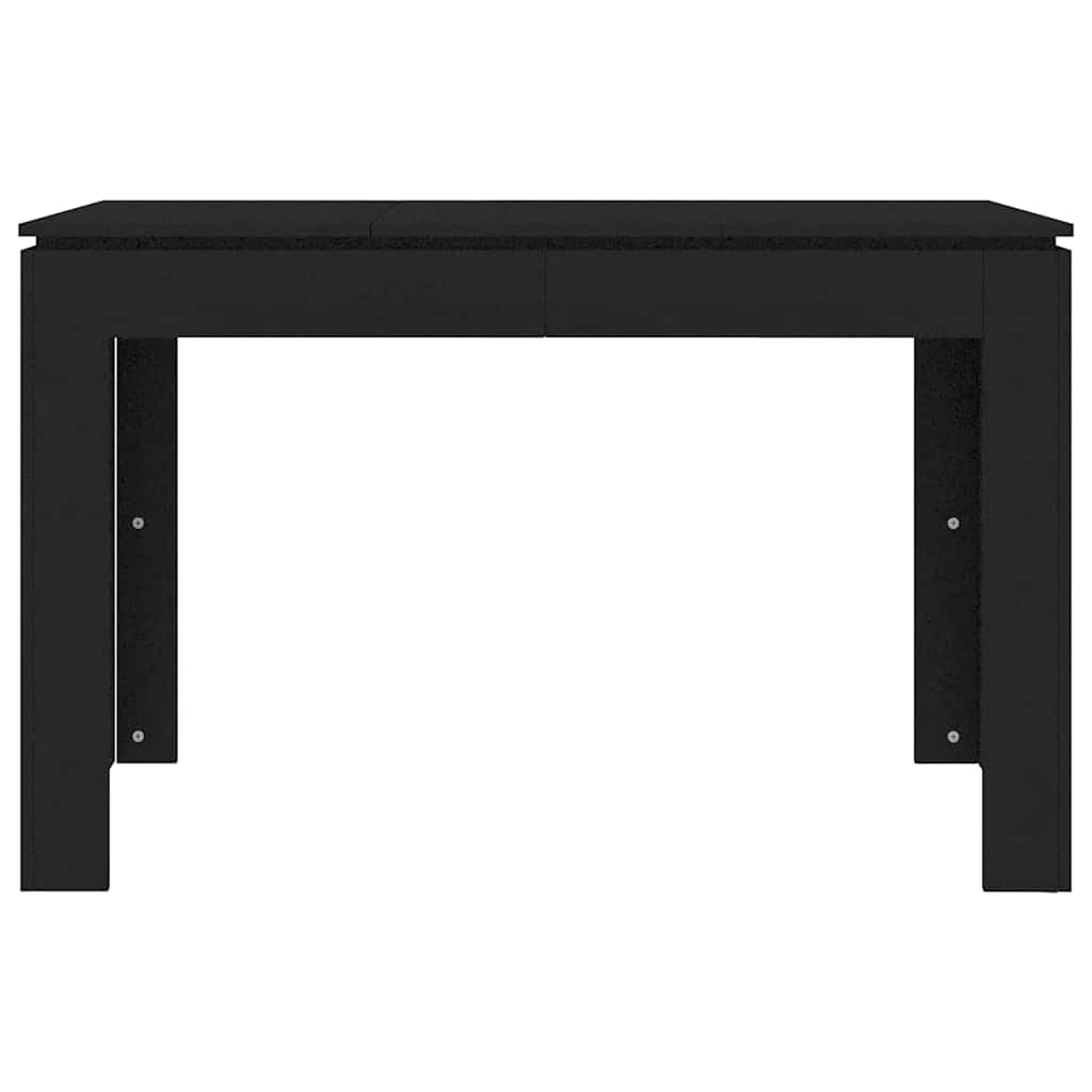 Dining Table Black 120x60x76 cm Engineered Wood