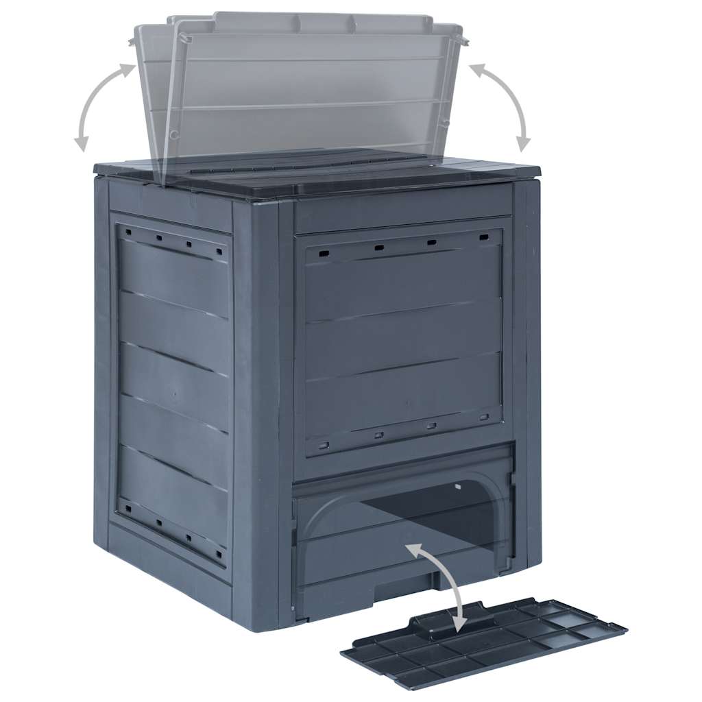 Garden Composters 3 pcs Grey 60x60x73cm 780 L