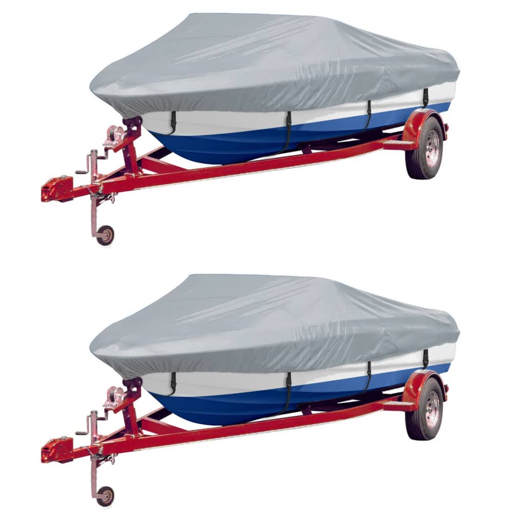 Boat Covers 2 pcs Grey Length 488-564 cm Width 239 cm