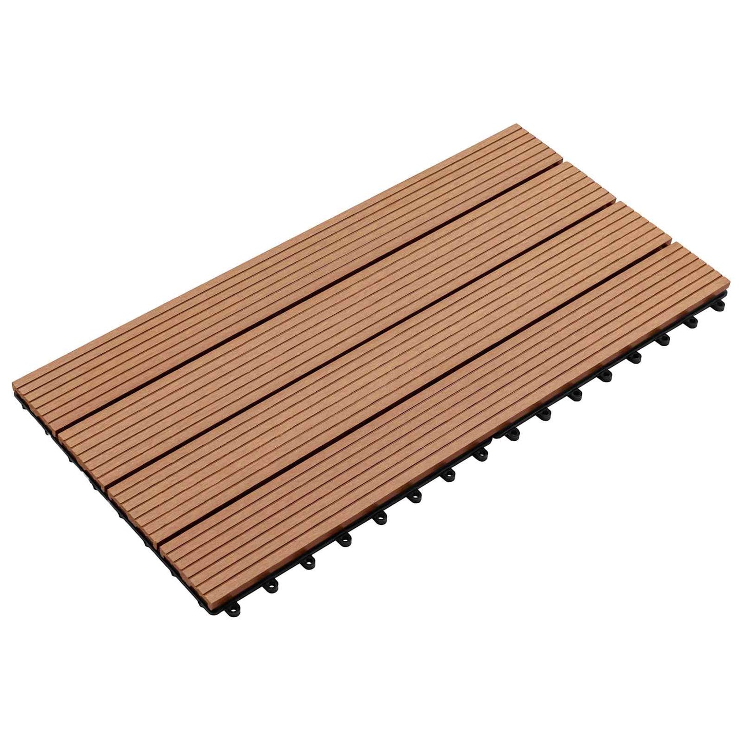 Decking Tile 6 pcs Brown 60 x 30 cm WPC