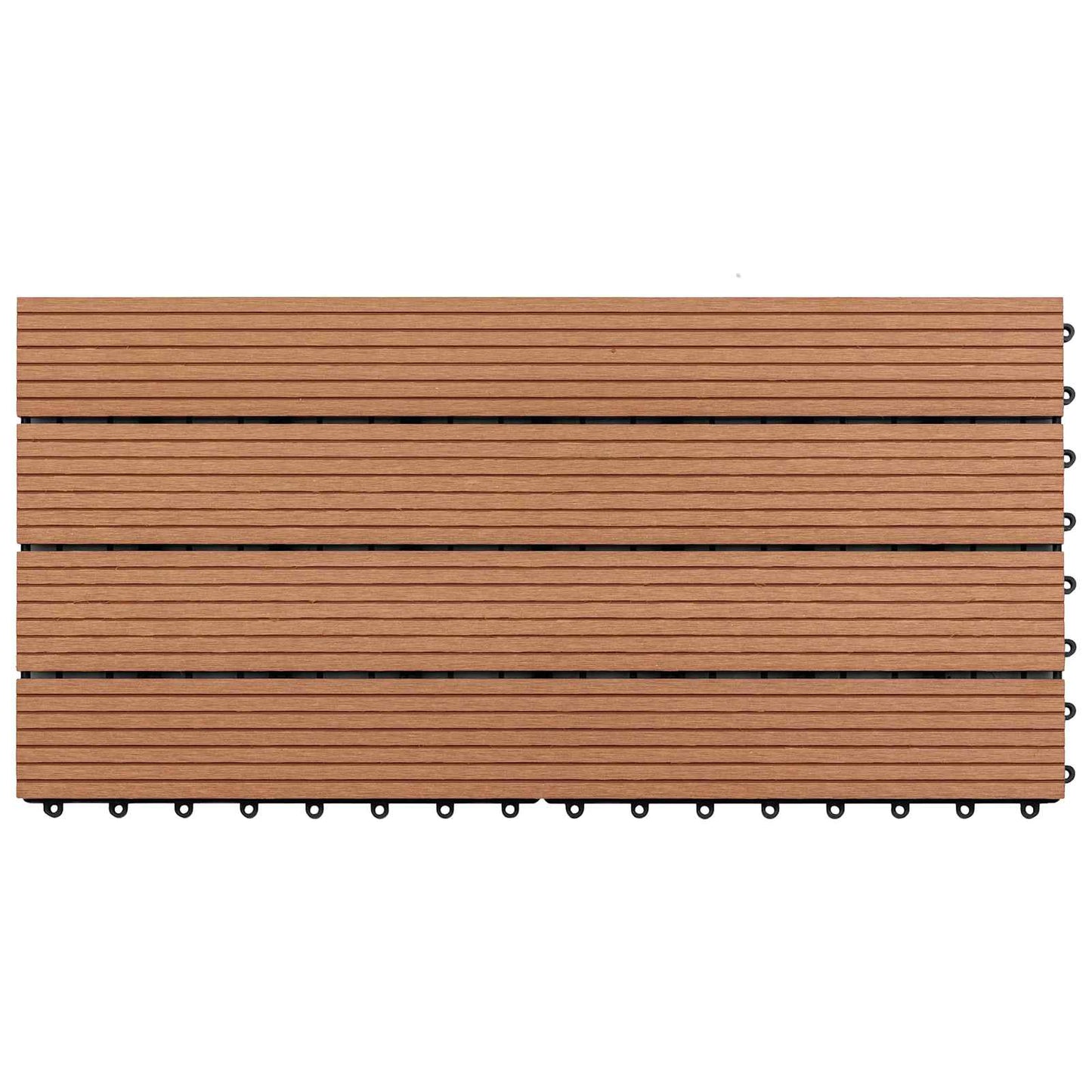 Decking Tile 6 pcs Brown 60 x 30 cm WPC