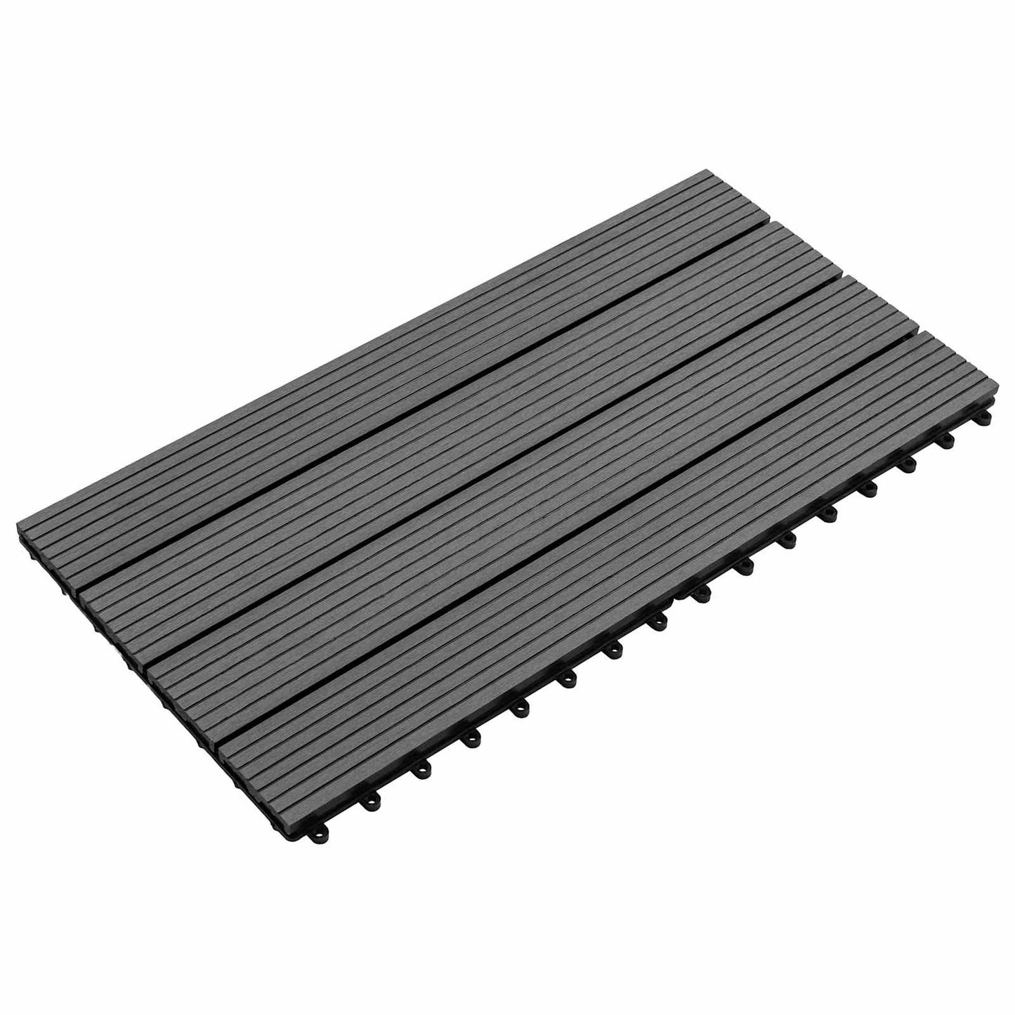 Decking Tile 6 pcs Grey 60 x 30 cm WPC