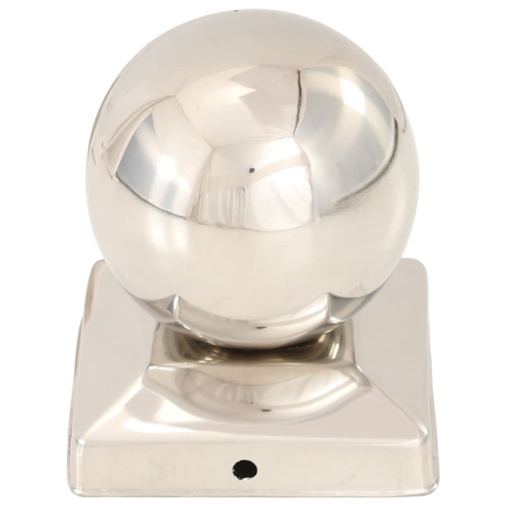 Post Caps 6 pcs Globe Final Stainless Steel 81x81 mm