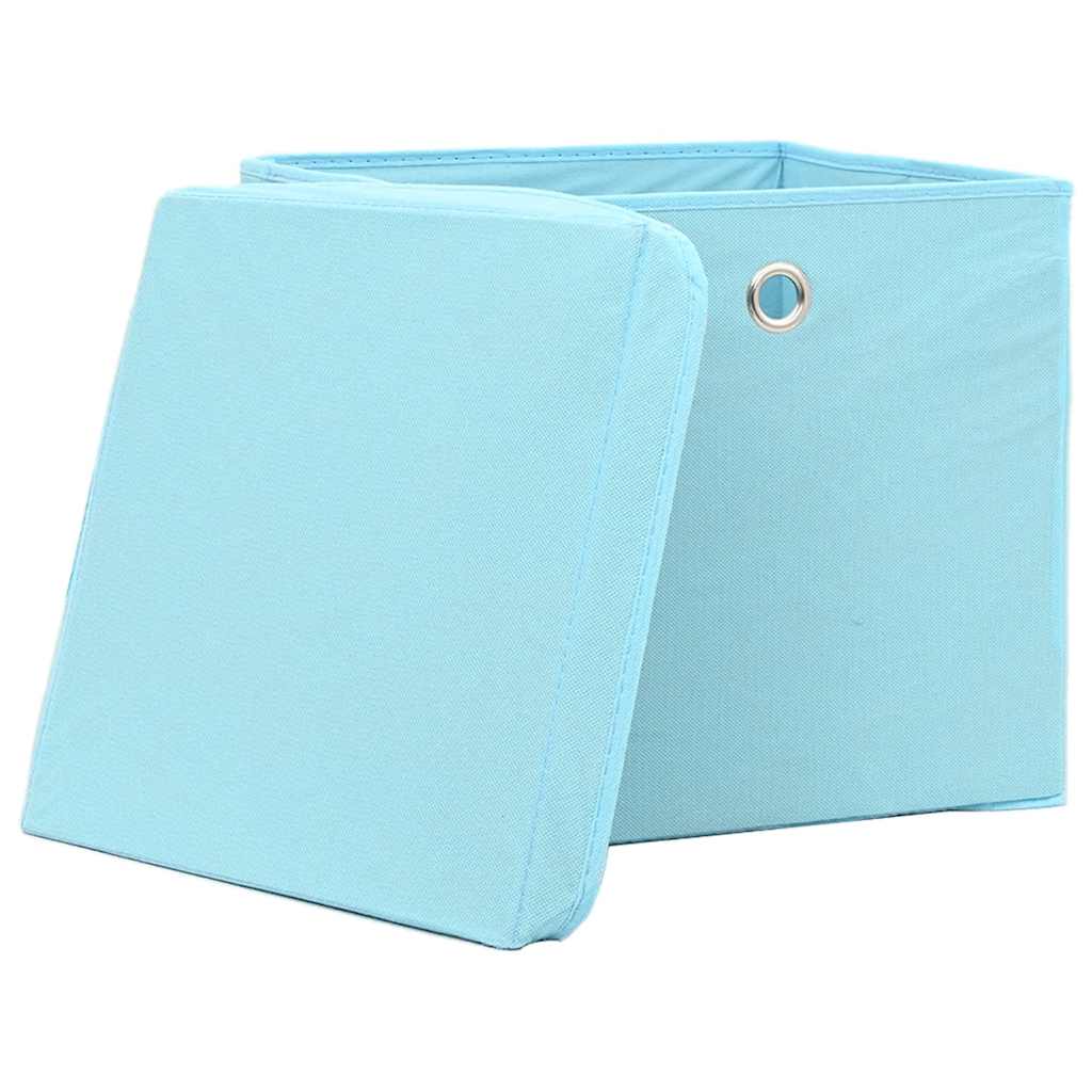 Storage Box | Set of 10 | Baby Blue | Non-woven fabric (100% polyester)
