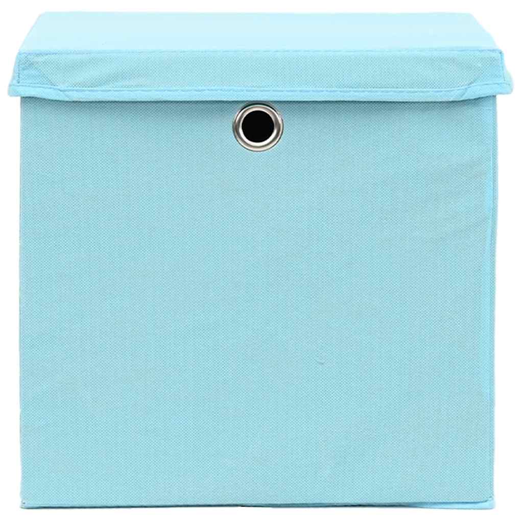 Storage Box | Set of 10 | Baby Blue | Non-woven fabric (100% polyester)