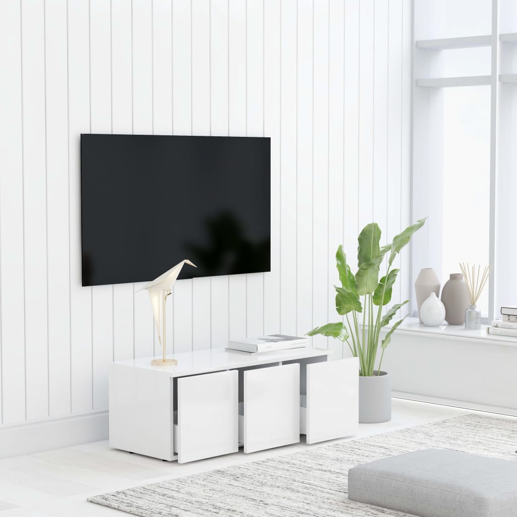 801859 vidaXL TV Cabinet White 80x34x30 cm Engineered Wood