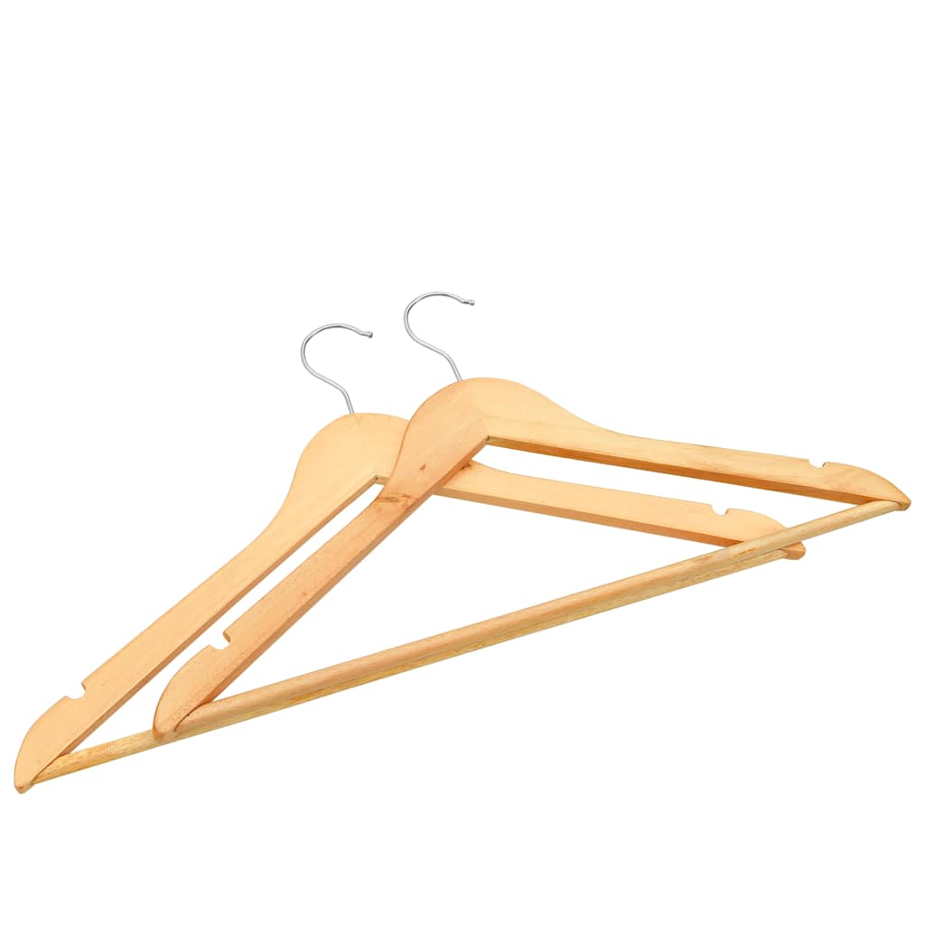50 pcs Clothes Hanger Set Non-slip Hardwood