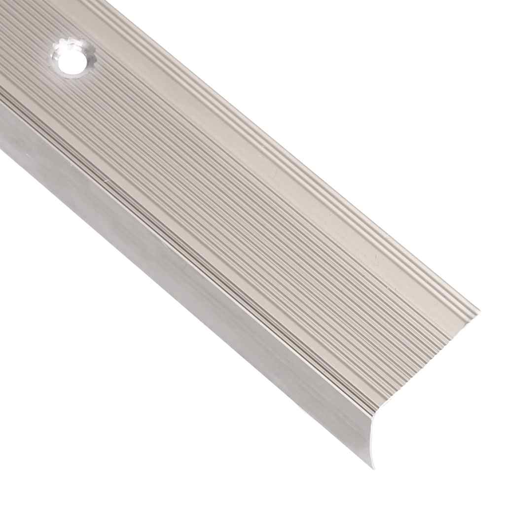 Stair Nosings in L-shape 5 pcs Aluminium 90 cm Champagne