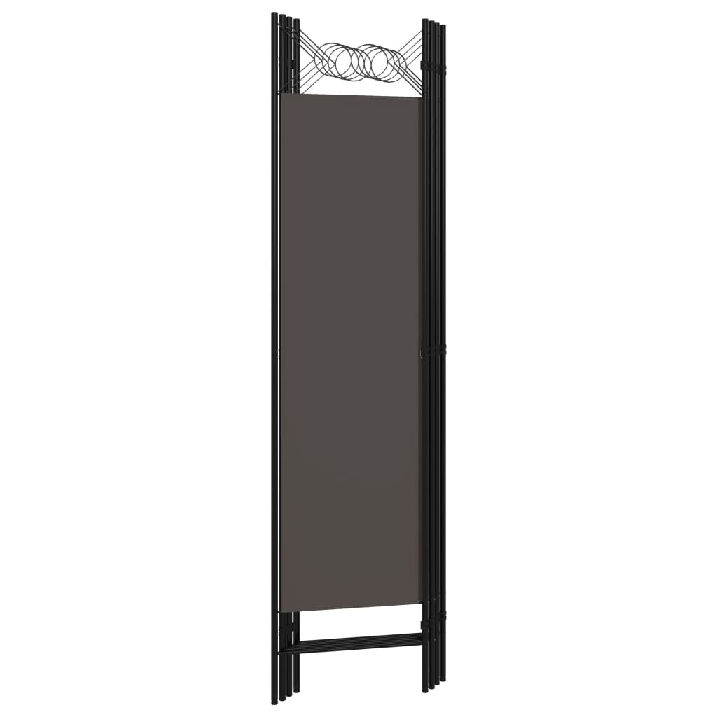 320704 vidaXL 4-Panel Room Divider Anthracite 160x180 cm