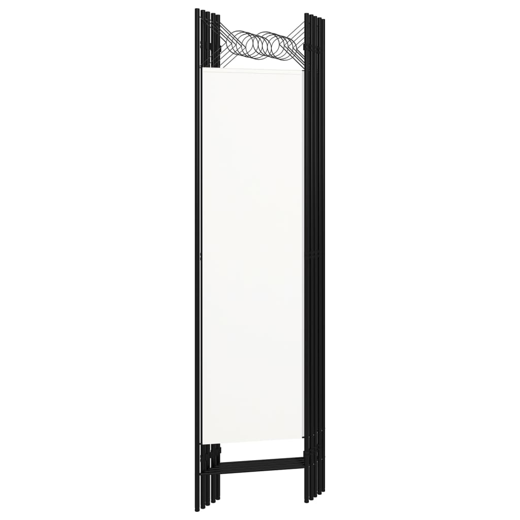 320707 vidaXL 5-Panel Room Divider White 200x180 cm