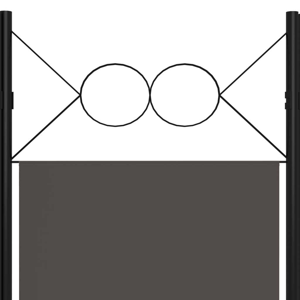 320709 vidaXL 5-Panel Room Divider Anthracite 200x180 cm