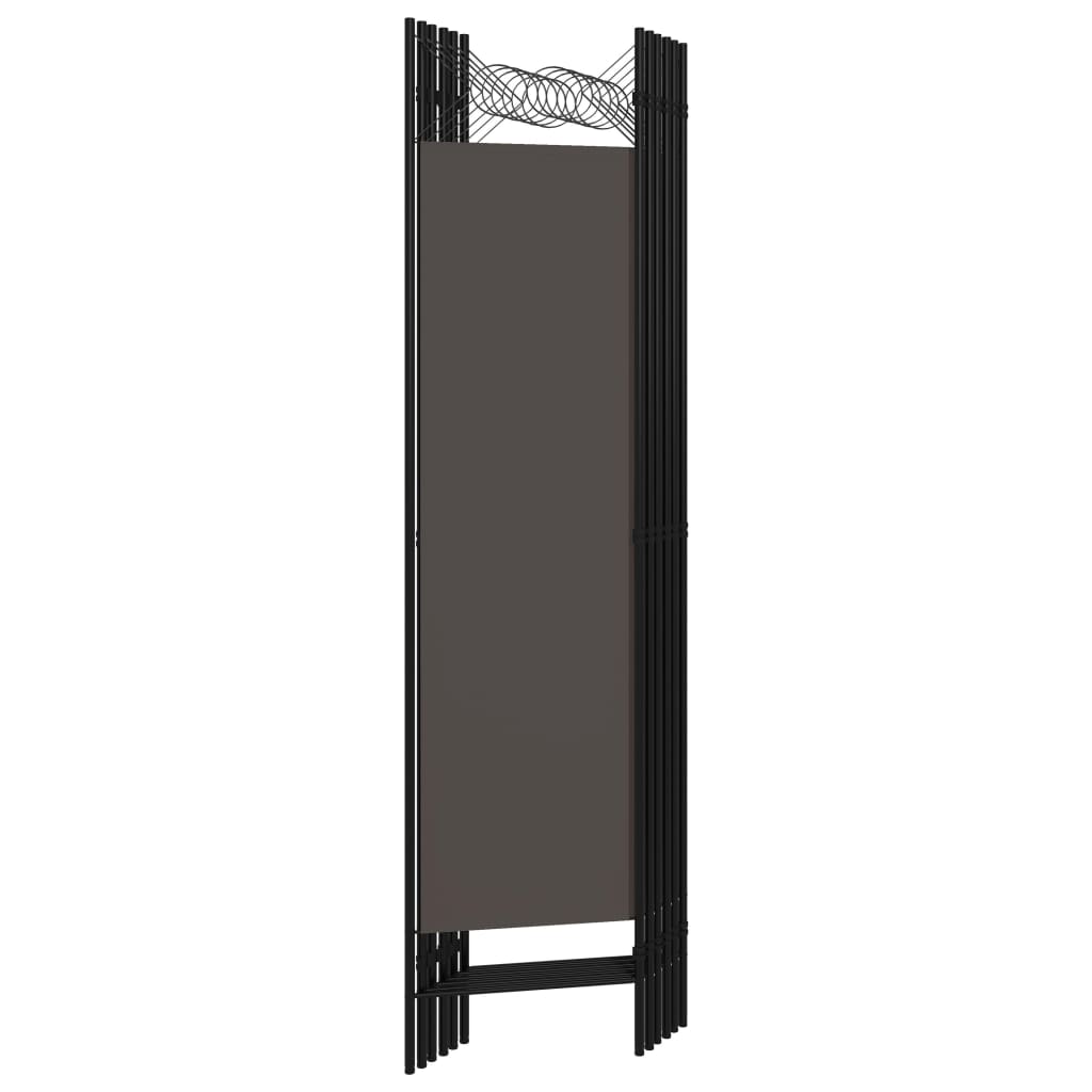 320713 vidaXL 6-Panel Room Divider Anthracite 240x180 cm