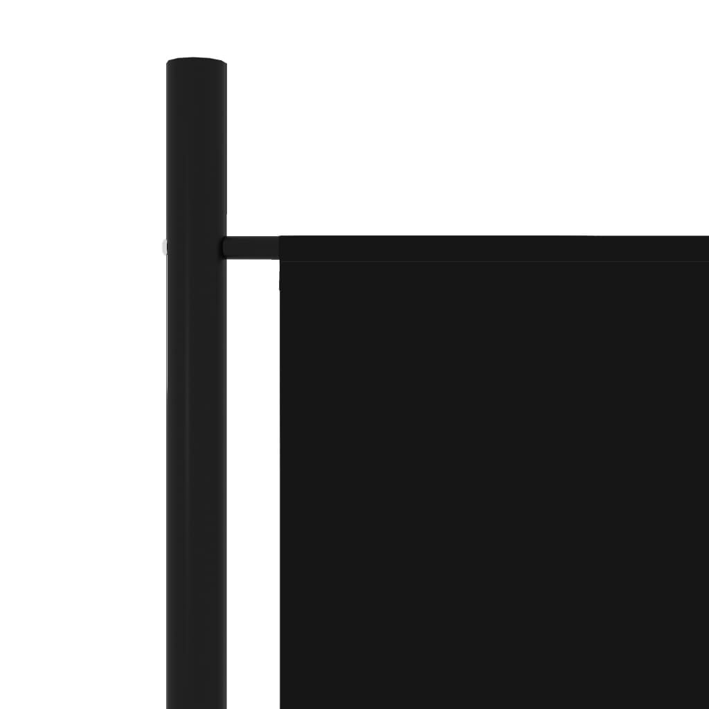 320726 vidaXL 5-Panel Room Divider Black 250x180 cm