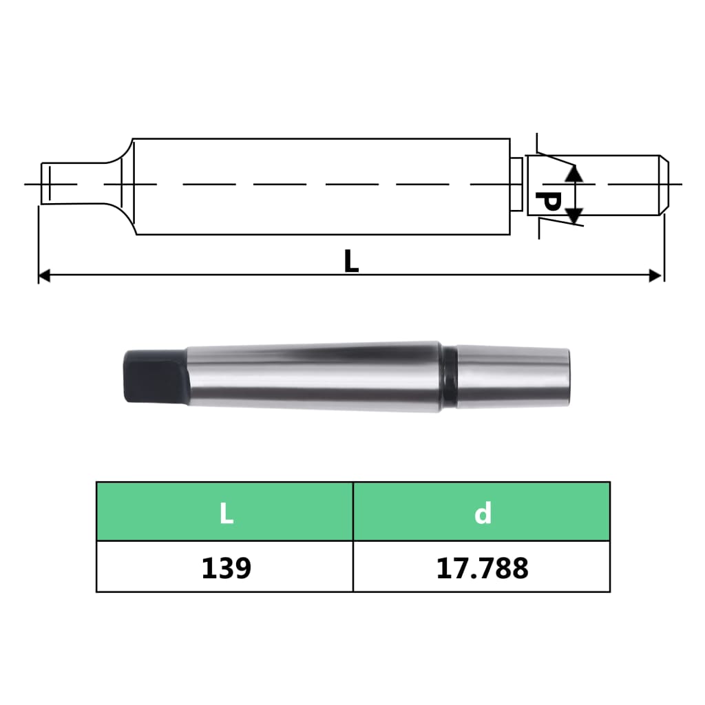 Quick Release Drill Chuck MT2-B18 with 16 mm Clamping Range 1-16B18