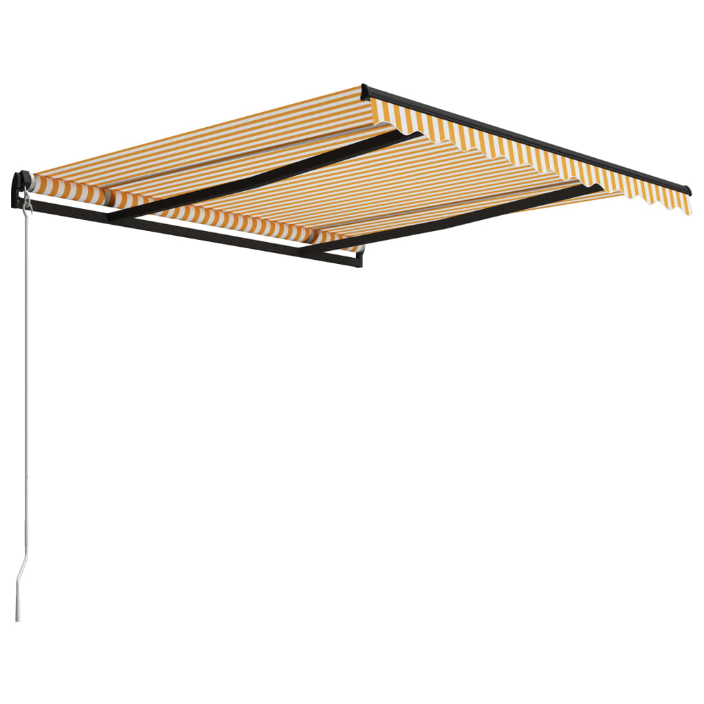 Manual Retractable Awning 300x250 cm Yellow and White