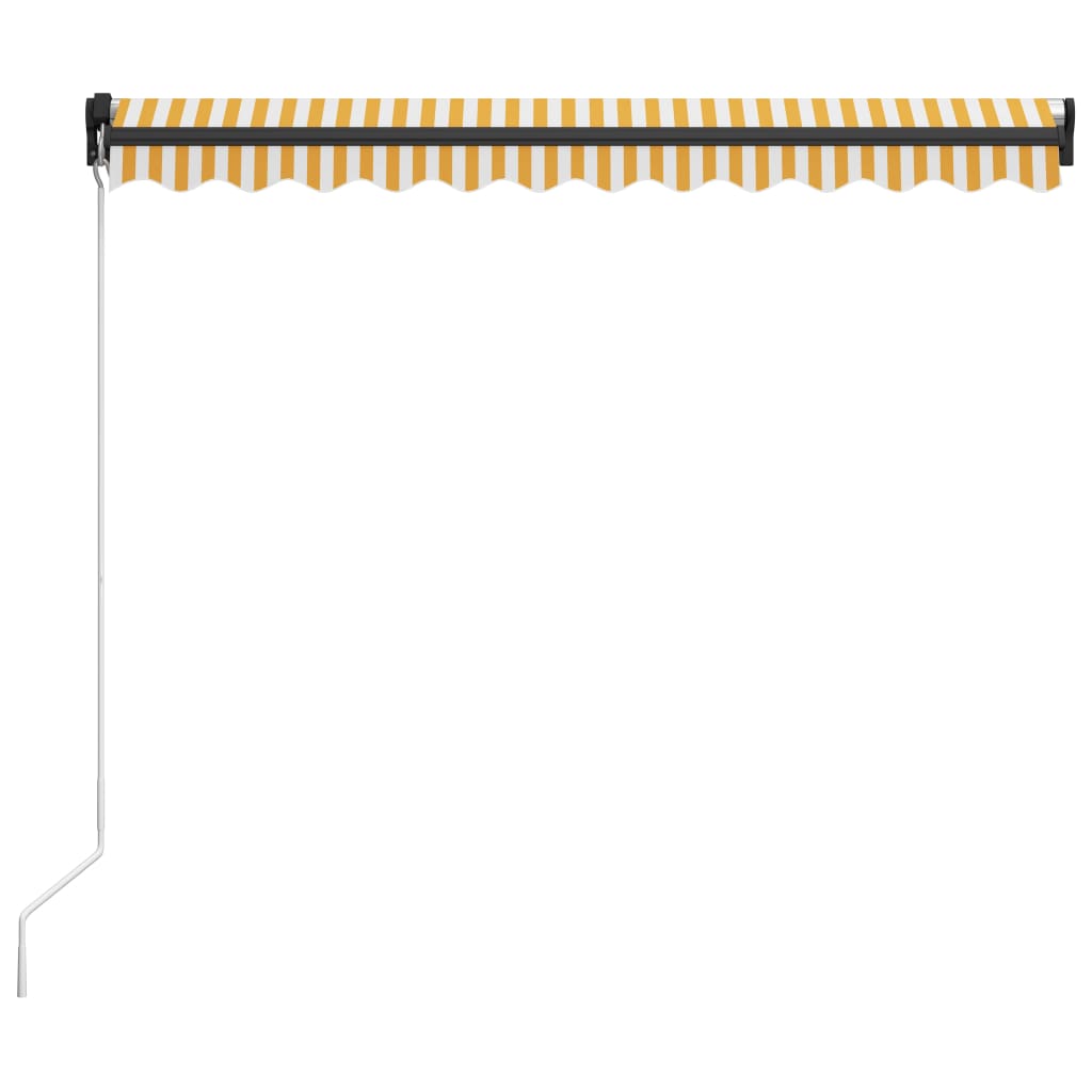 Manual Retractable Awning 300x250 cm Yellow and White