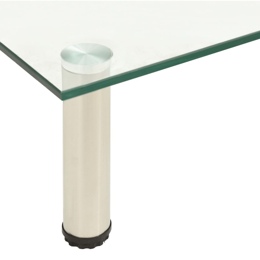 TV Stand Transparent 40x35x17 cm Tempered Glass