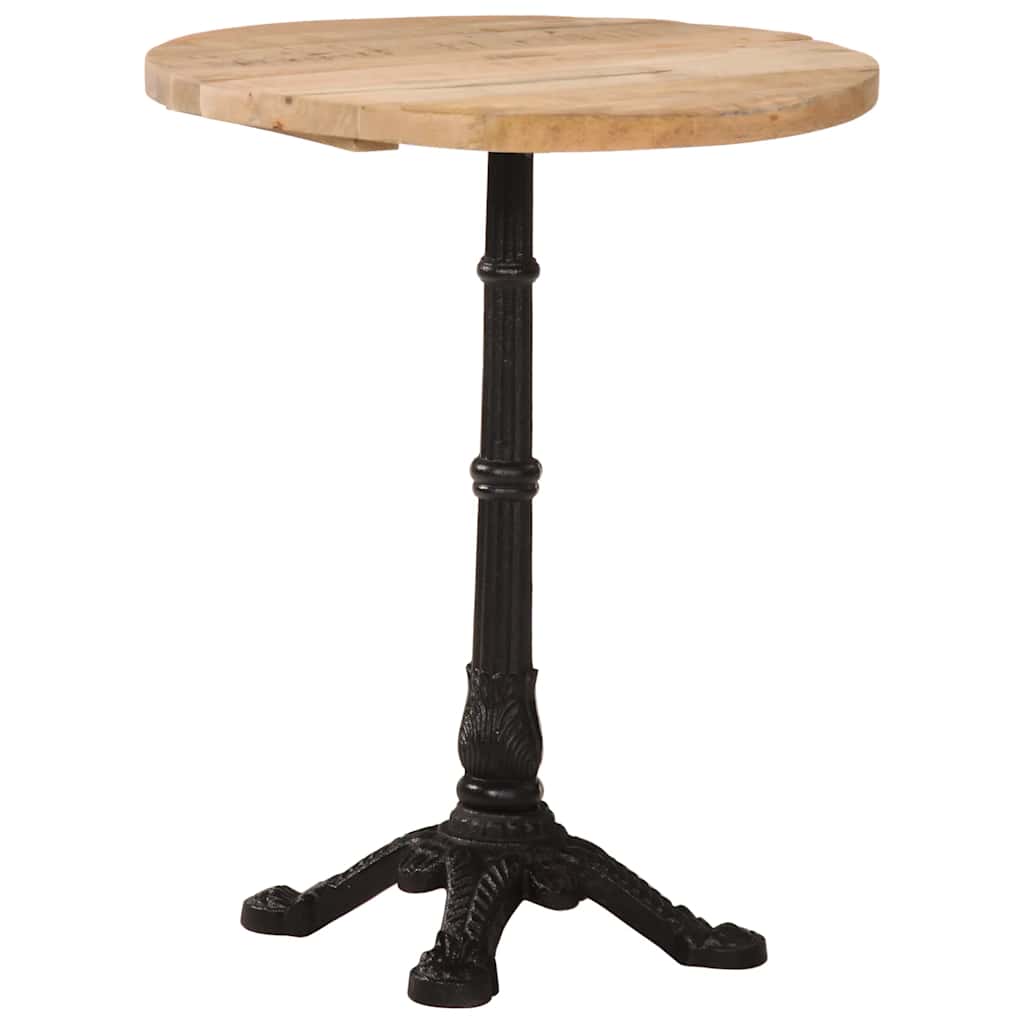 321087 vidaXL Bistro Table Ø60x76 cm Rough Mango Wood