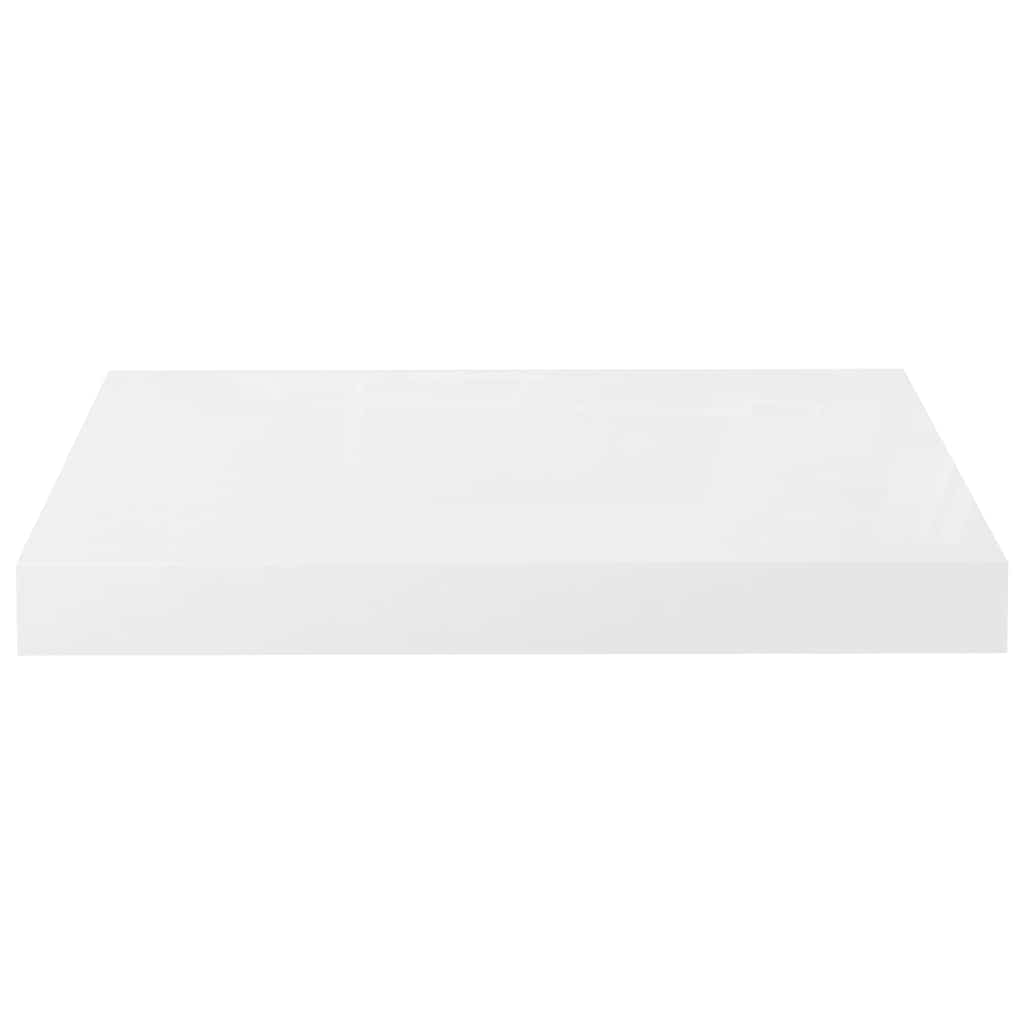 Floating Wall Shelf High Gloss White 40x23.5x3.8 cm MDF