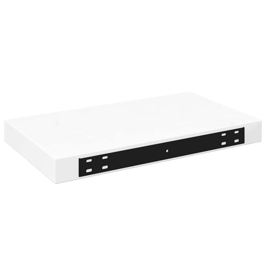 Floating Wall Shelf High Gloss White 40x23.5x3.8 cm MDF