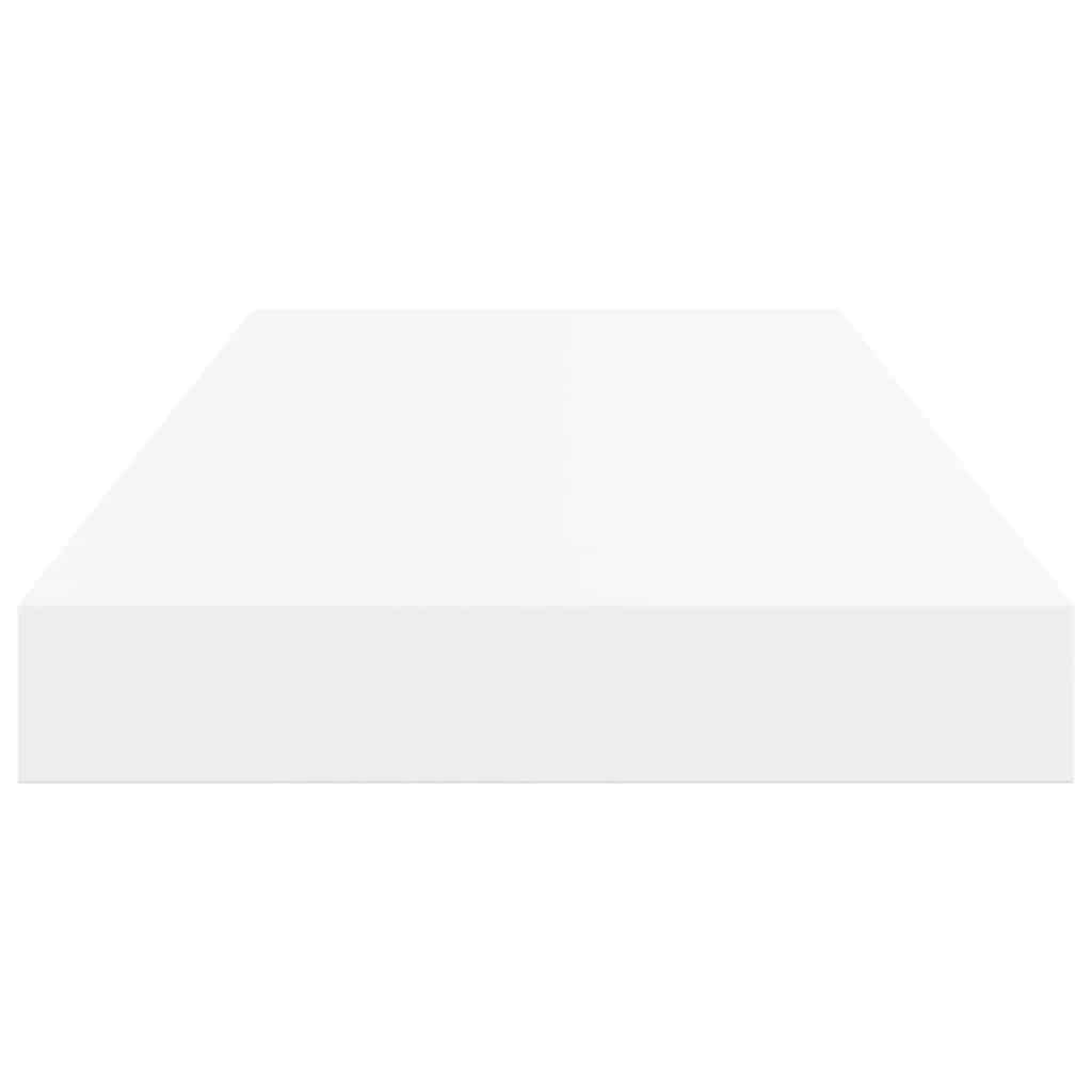 Floating Wall Shelves 2 pcs High Gloss White 50x23.5x3.8 cm MDF