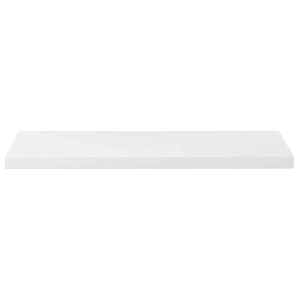 Floating Wall Shelves 4 pcs High Gloss White 90x23.5x3.8 cm MDF