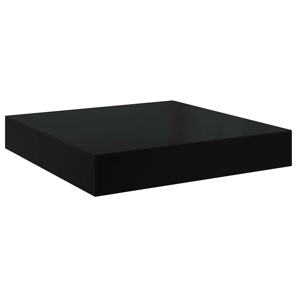 Floating Wall Shelves 2 pcs High Gloss Black 40x23.5x3.8 cm MDF