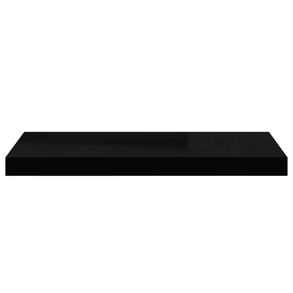 Floating Wall Shelf High Gloss Black 60x23.5x3.8 cm MDF